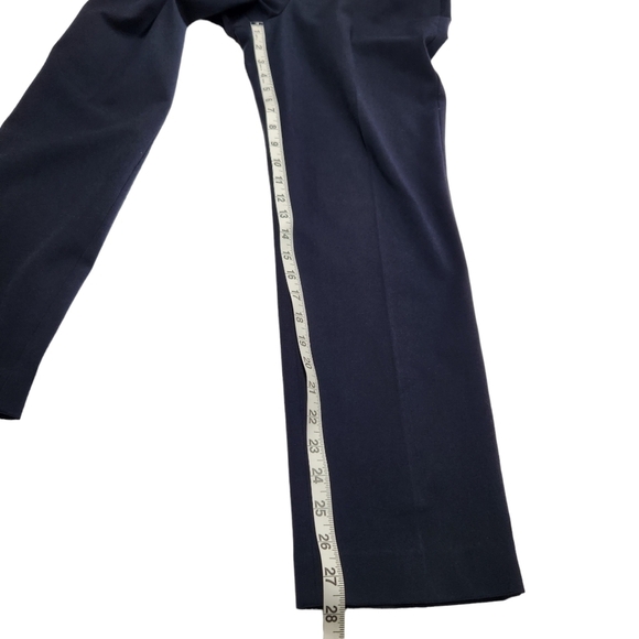 Talbots Pants Straight Leg High Waist Navy Blue, Size 10 Petite - Picture 11 of 14